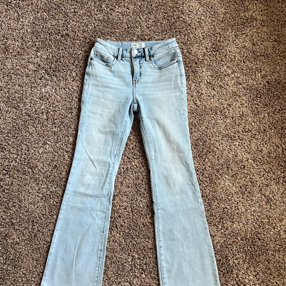 BKE Women's Light Blue Flare Jeans